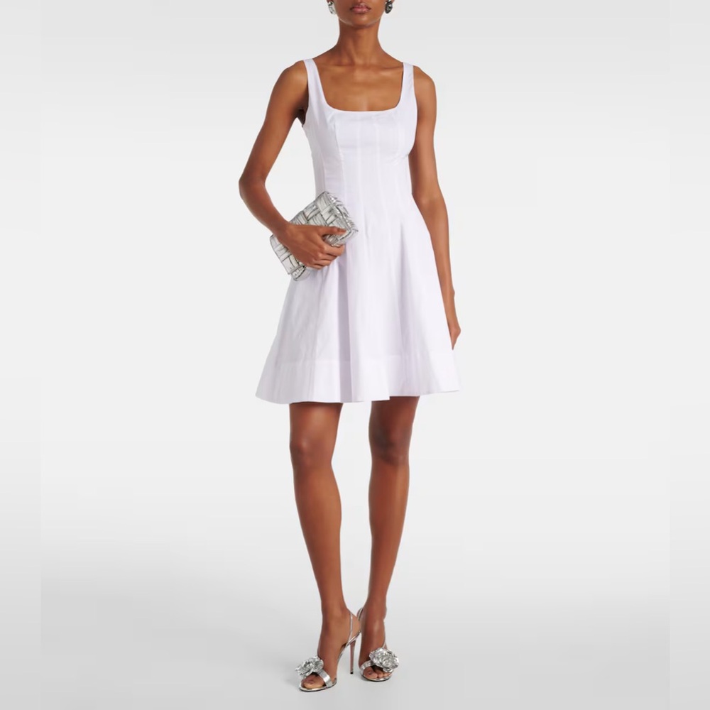 New STAUD MINI WELLS DRESS WHITE - Picture 11 of 14